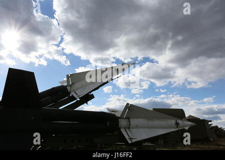 Berlin, Deutschland, 5. April 2015: Militärflugzeuge Ausstellung am Flugplatz Gatow. Stockfoto