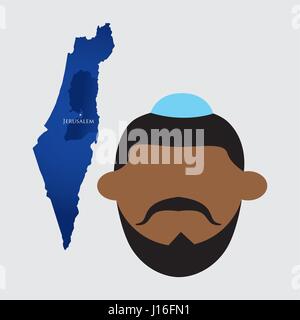 Israel-Konzept mit Icon-Design, Vektor-Bild 10-Eps-Grafik. Stock Vektor