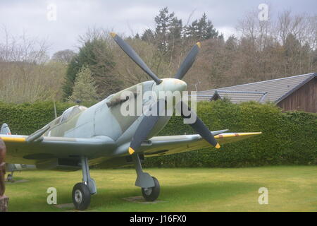 Spitfire in einem Garten Moffat Stockfoto