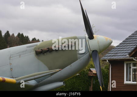 Spitfire in einem Garten Moffat Stockfoto