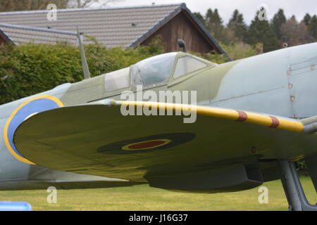 Spitfire in einem Garten Moffat Scottish Borders Stockfoto