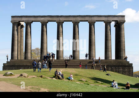 Das National Monument (Schande Edinburghs) auf dem Calton Hill, Edinburgh. Stockfoto