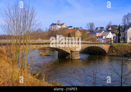 Burg Scharfenstein im Erzgebirge, Sachsen Stockfoto