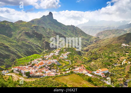 Luftaufnahme von Tejeda, Gran Canaria, Spanien Stockfoto