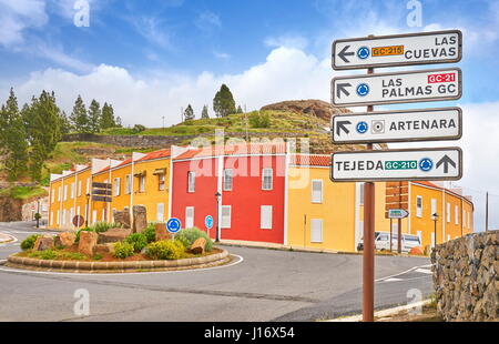 Artenara Dorf, Gran Canaria, Kanarische Inseln, Spanien Stockfoto