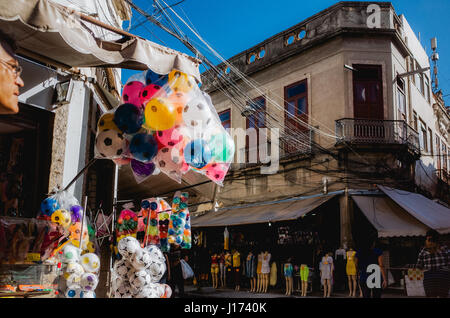 Bunte Szene in der Innenstadt von Rio De Janeiro, Brasilien Stockfoto