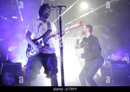 London, UK. 18. April 2017. Kasabian, die live auf der Bühne im O2 Forum in London. Foto: Dienstag, 18. April 2017. Bildnachweis: Roger Garfield/Alamy Live-Nachrichten Stockfoto