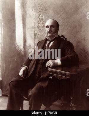 Ira D. Sankey (1840-1908) war die amerikanische Hymne Schriftsteller, Arrangeur und Gospel-Sängerin, die Evangelisten Dwight L. Moody zugeordnet. (Foto c1895) Stockfoto