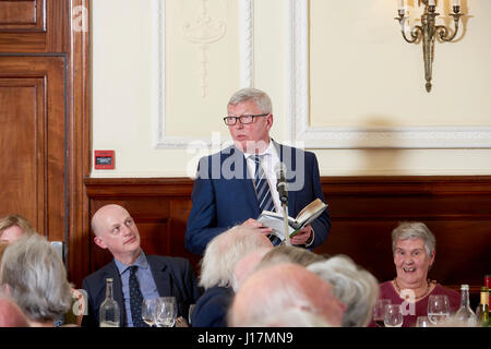 Alan Johnson, Labour MP, Hull Oldie literarische Mittagessen 11-04-17, Stockfoto