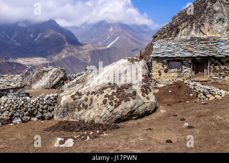 Von einer Wanderung in der Everest Region von Lukla nach Gokyo, Gokyo Ri und Mt Everest Base camp Stockfoto