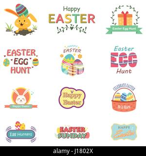 Eine Vektor-Illustration der Osterfeier Sonntag Stock Vektor