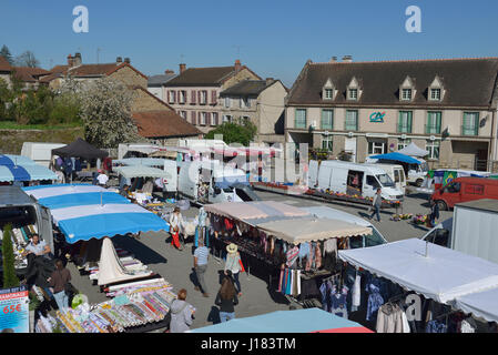 Bourganeuf im Département Creuse in der Region von Nouvelle-Aquitaine in Zentralfrankreich. Stockfoto