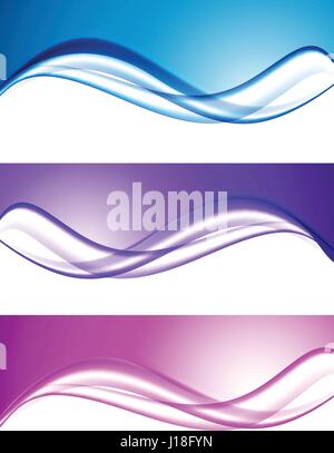 Abstrakte elegante Wellen-set Stock Vektor