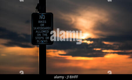 Lakewood Park Sonnenuntergang Stockfoto