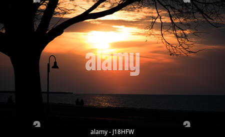 Lakewood Park Sonnenuntergang Stockfoto