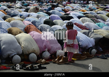 Menschen beten Namaz Eid Festival, Jodhpur, Rajasthan, Indien, Asien Stockfoto