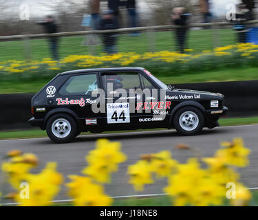 Tom Shephard, Jim Morris, Volkswagen Golf GTi, Gerry Marshall Trophy, Goodwood 75. Mitgliederversammlung März 2017 Stockfoto