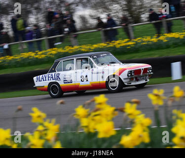 Colin Turkington, Triumph Dolomite Sprint, Gerry Marshall Trophy, Tim Clarke, Limousinen, Goodwood 75. Mitgliederversammlung März 2017 GRRC, Schaltung r Stockfoto