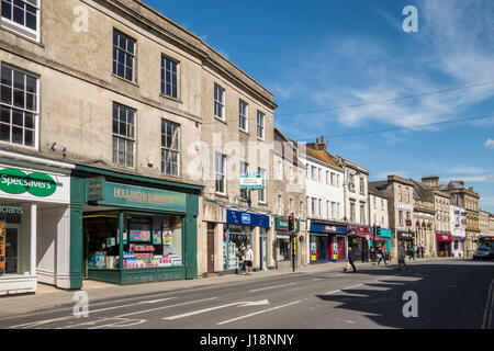 High Street, Warminster, Wiltshire, England, Großbritannien Stockfoto