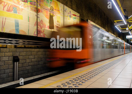 U-Bahnstation, Brüssel, Belgien Stockfoto