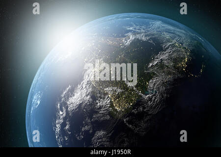 Hochdetailliertes 3D Bild zeigt Planet des Sonnensystems. Elemente dieses Bildes, eingerichtet von der NASA Stockfoto