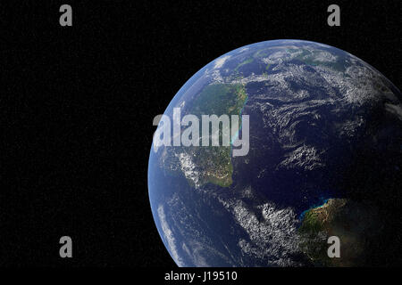 Hochdetaillierte Planeten aus dem Weltraum. Elemente dieses Bildes, eingerichtet von der NASA Stockfoto