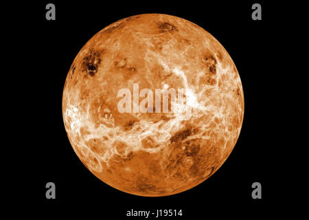 Hochdetaillierte Venus-Planeten auf schwarz. Elemente dieses Bildes, eingerichtet von der NASA Stockfoto