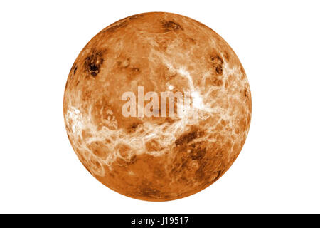 Hochdetaillierte Venus Planeten isoliert weiss. Elemente dieses Bildes, eingerichtet von der NASA Stockfoto