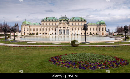 Schloss Belvedere mit der Burg Garten, oberen Belvedere, Wien, Österreich Stockfoto