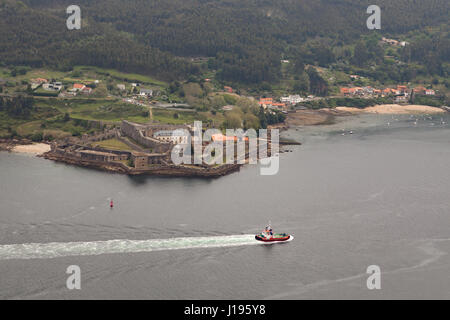 Luftaufnahme der Mündung der nordwestlichen Küste von Spanien Stockfoto