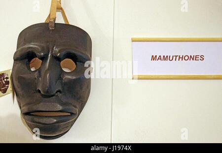 Sardische traditionelle Maske. Mamuthones Mamoiada Stockfoto