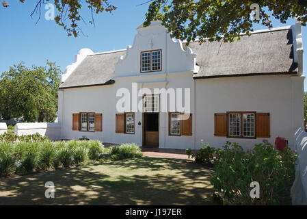 Burgerhuis Museum Village Green schönes Beispiel Architektur des 19. Jahrhunderts Cape Dutch Stellenbosch Western Cape Südafrika Stockfoto
