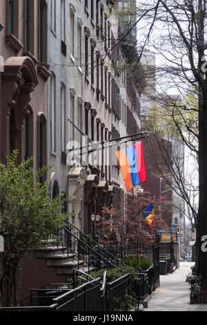 Osten 36th Street, Murray Hill im Frühling, NYC, USA Stockfoto