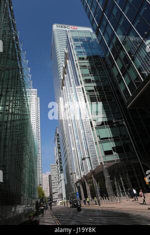 Bürogebäude in Canary Wharf London E14 Stockfoto