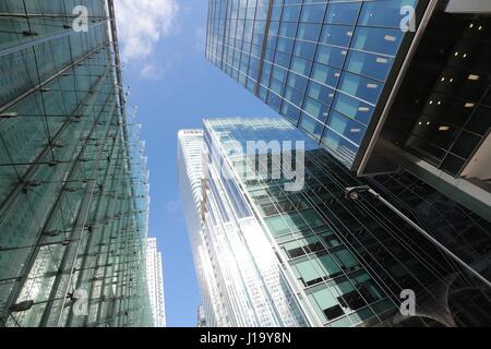 Bürogebäude in Canary Wharf London E14 Stockfoto