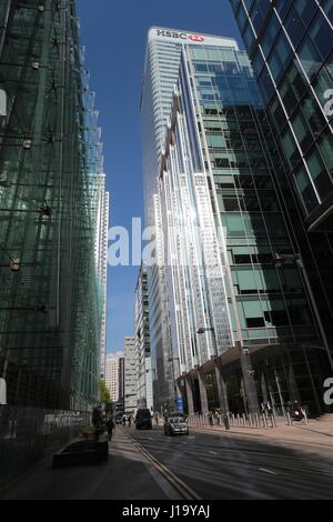 Bürogebäude in Canary Wharf East London E14 Großbritannien Stockfoto