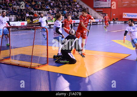 Tatran Stresovice vs. Technologie Mlada Boleslav Stockfoto