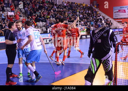 Tatran Stresovice vs. Technologie Mlada Boleslav Stockfoto