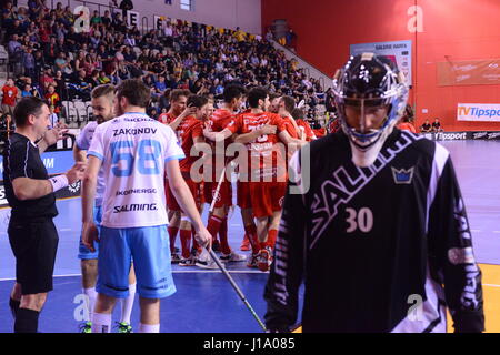 Tatran Stresovice vs. Technologie Mlada Boleslav Stockfoto