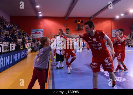 Tatran Stresovice vs. Technologie Mlada Boleslav Stockfoto