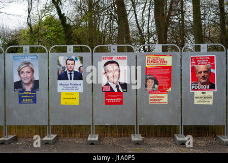 Politische Plakate, Französisch allgemeine Wahl 2017 Stockfoto