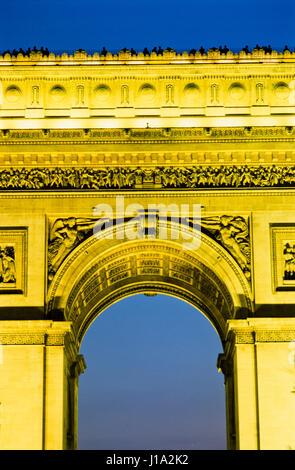 "Arc de Triomphe in Paris, Frankreich." Stockfoto