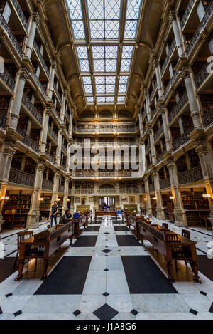 Peabody Gebäude in Baltimore, Maryland Stockfoto