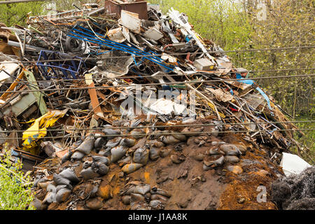 Schrott-Metall-Yard Stockfoto