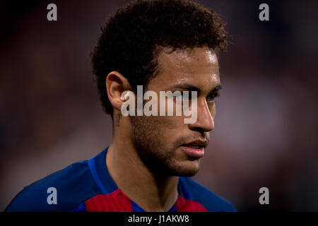 Turin, Italien. 11. April 2017. Neymar (Barcelona) Fußball: UEFA Champions League-Viertelfinale 1. Bein match zwischen Juventus 3-0 FC Barcelona bei Juventus Stadium in Turin, Italien. Bildnachweis: Maurizio Borsari/AFLO/Alamy Live-Nachrichten Stockfoto