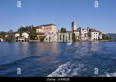 Insel San Giulio, Lago d ' Orta, Piemont, Italien Stockfoto