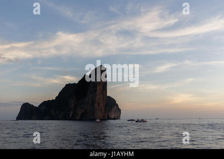 Auf hoher See, Sonnenuntergang Foto rock Stockfoto