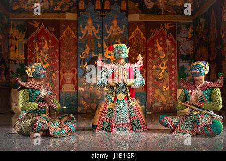 KHON-THAI-Kumarakorn Zeichen im Ramayana-Geschichte ist Maske tanzen das Beste aus Thailand und Asien. Stockfoto