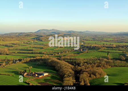 Malvern Hills Luftbild Stockfoto