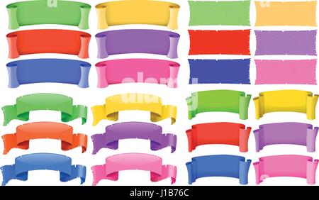 Banner-Vorlagen in verschiedenen Farben Abbildung Stock Vektor